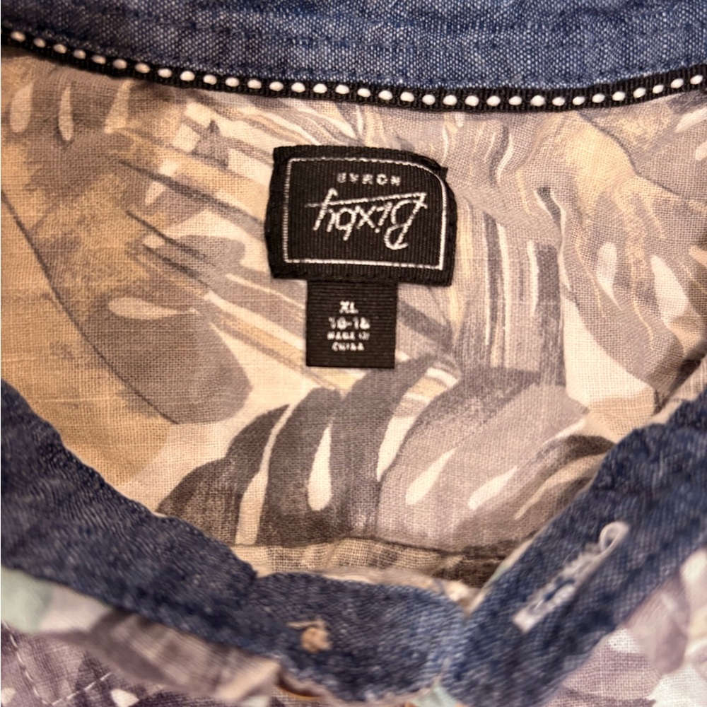 Bixby Nomad boys Tropical button down shirt - Picture 2 of 2